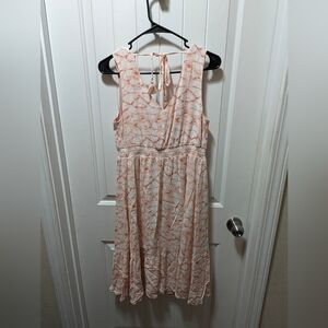 Isabel Maternity Sleeveless Dress Size Small Mauve And Peach. Elastic Waist